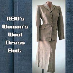 1930's Wool Dress Suit